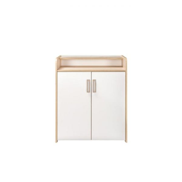 Комод Веста 13.102, 766х430х903, Гаскон Пайн светлый/Белый шагрень