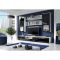 Гостиная Жак, 2800х450х2200, Черный глянец МДФ/ Белый ЛДСП