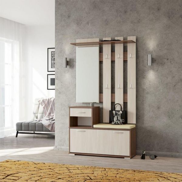 Тумба под обувь ЛИРА 1000*330*755 Бодега темный/светлый