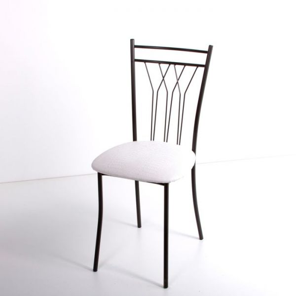 Стул на металлокаркасе Премьер СТ коричневый/белый