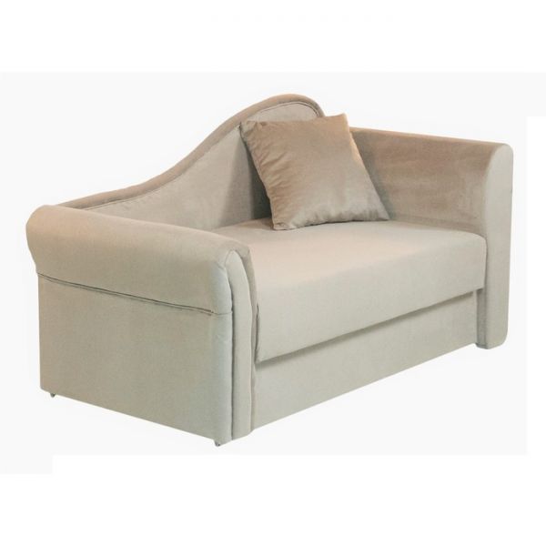 Детский диван №2, механизм еврокнижка, велюр, цвет бежевый
