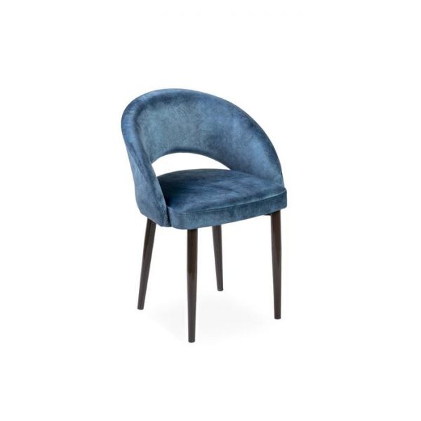 Стул Мирелла Мрамор 14 синий велюр/ Стандарт металл  Коричневый