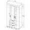 Шкаф трёхстворчатый Инстайл 1202х510х2176 метрополитан грей/белый матовый