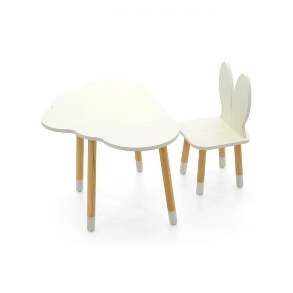 Детский стул Stumpa зайчик белый