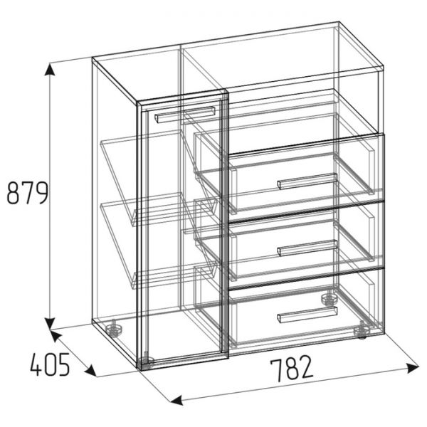 Тумба для обуви Nature 89, 782 ? 405 ? 879 мм, цвет дуб табачный craft