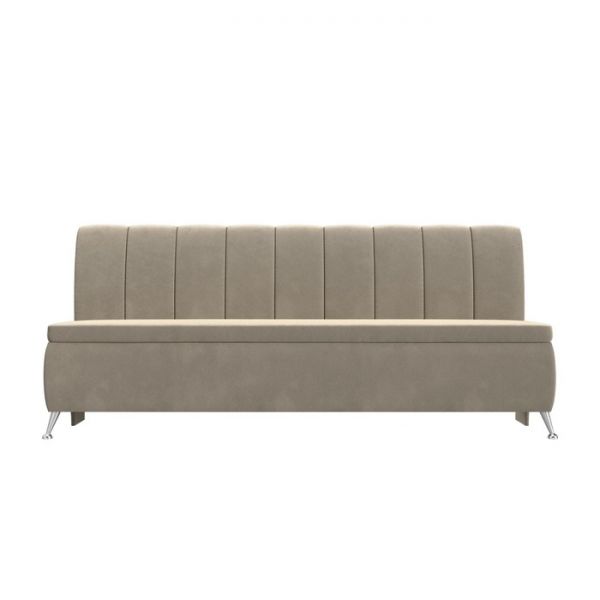 Кухонный прямой диван «Кантри», экокожа, цвет бежевый