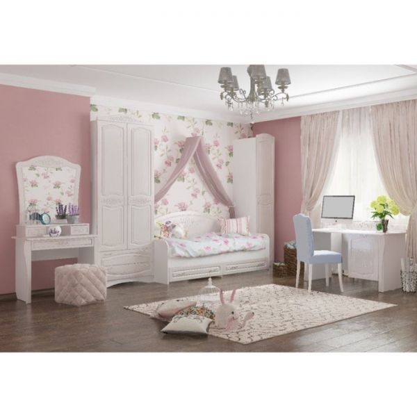 Стол письменный Виола-2, 1297х600х873, Белый/Ясень жемчужный