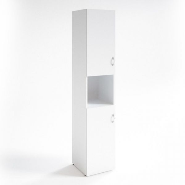 Шкаф для документов НШ-12, 383 ? 380 ? 1890 мм, белый шагр