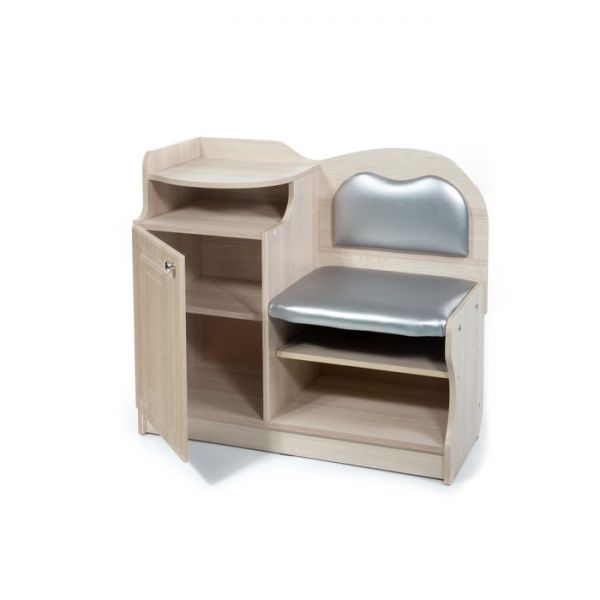 Банкетка №1, 900х430х920, Ясень/Серебро(116)