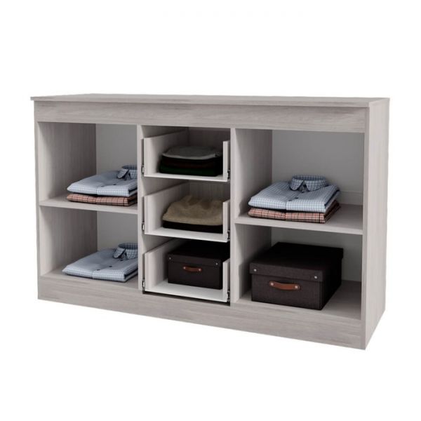 Комод Монако 1360х460х850 ясень белый/F12