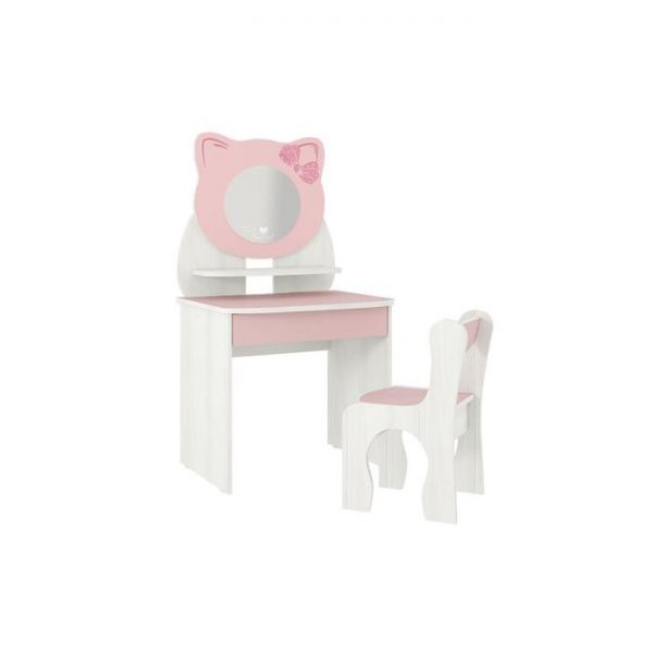 Набор детский Котёнок 600х370х1120 белый рамух/розовый