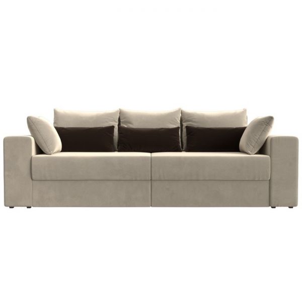 Диван прямой «Мэдисон», механизм еврокнижка, микровельвет, цвет коричневый