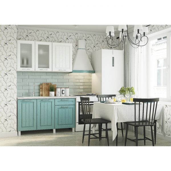 Кухонный гарнитур Trend, 1300 мм, МДФ, цвет арктик/мурено