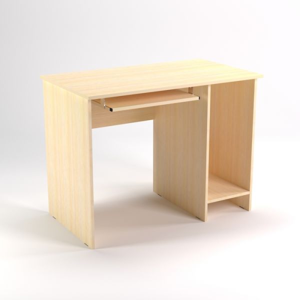 Стол компьютерный нишей СК11.7, 1100х680х750 мм, белый шагр