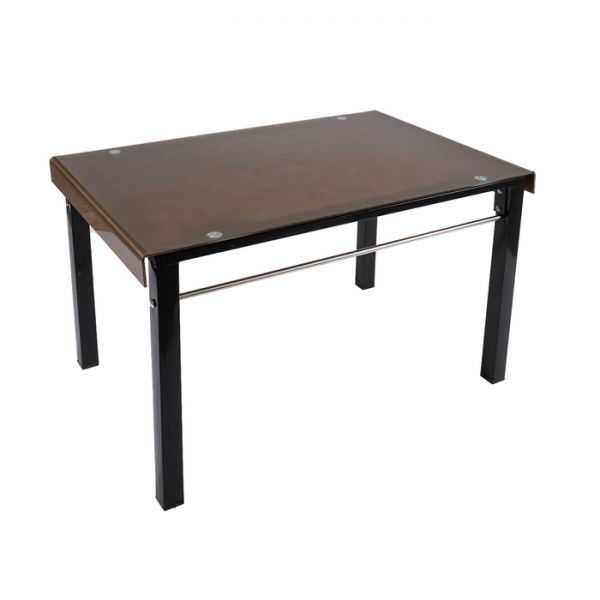 Обеденный стол В-143, 1100 х 700 х 750 мм, калёное стекло 8 мм, цвет бронза