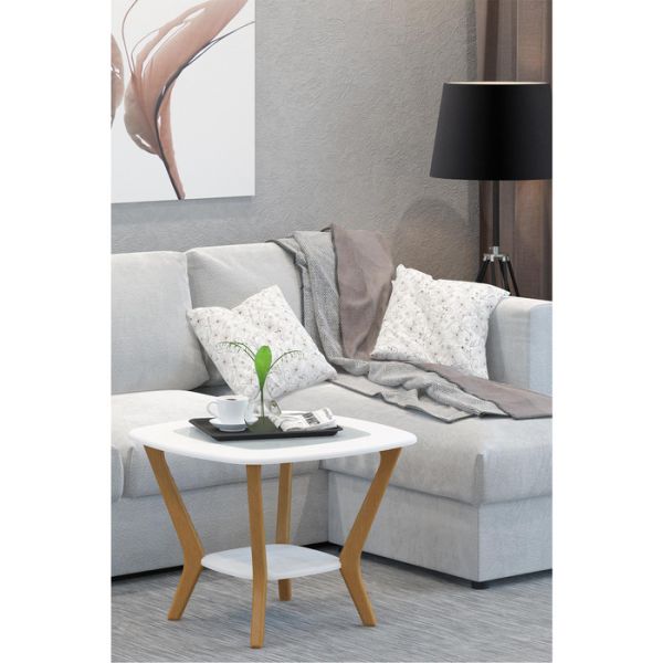 Стол журнальный «Мельбурн», 650 ? 650 ? 500 мм, цвет белый