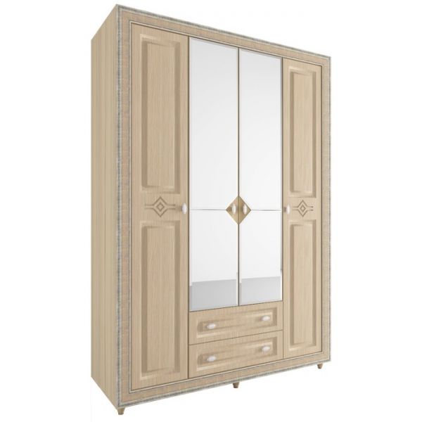 Шкаф 4-створчатый «Калипсо 24», 1600 ? 590 ? 2285 мм, цвет венге