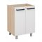 Шкаф наполный под мойку Квадро 800х470х826 Дуб сонома/Нубук Милк