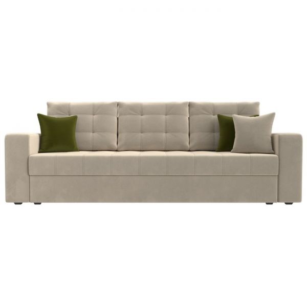 Диван прямой «Ливерпуль», механизм еврокнижка, рогожка, цвет серый