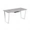 Стол АТЛАНТ-02 1200/1700*800х750 Бетон Чикаго светлый/Опора АТЛАНТ-Белый глянец