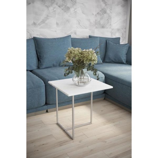 Стол журнальный «Бекко», 500 ? 500 ? 500 мм, цвет чёрный мрамор