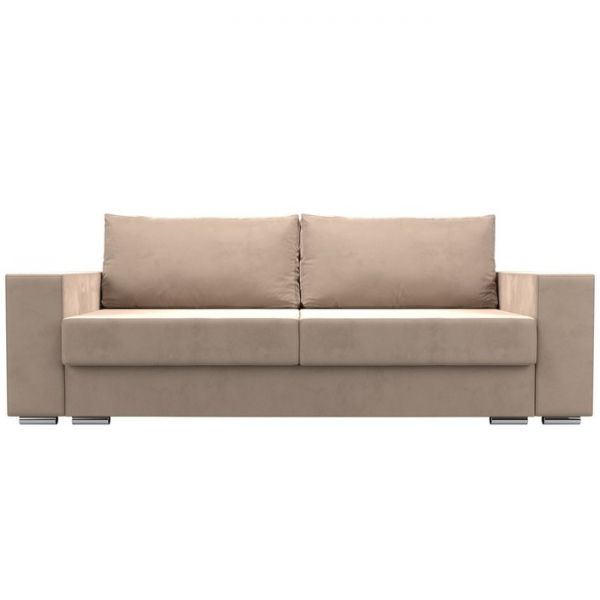 Прямой диван «Исланд», велюр, цвет бежевый