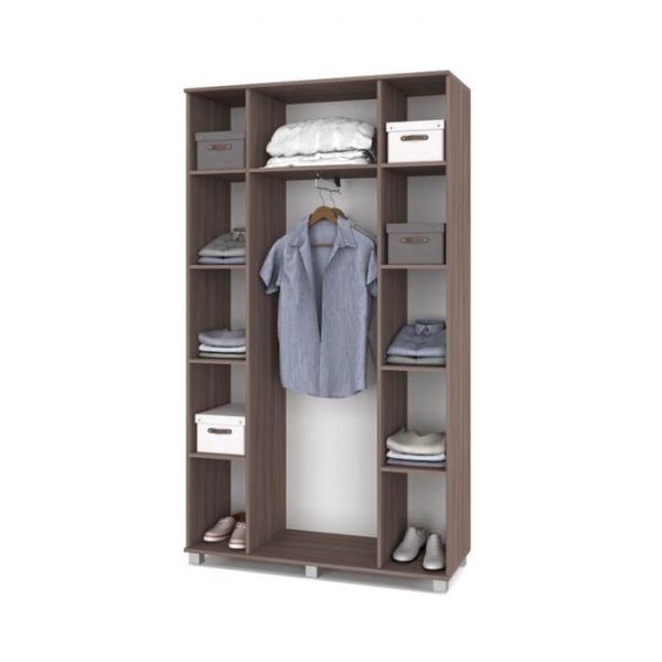 Шкаф четырёхстворчатый Карина К41 1200x420x2100  Ясень шимо темный/светлый