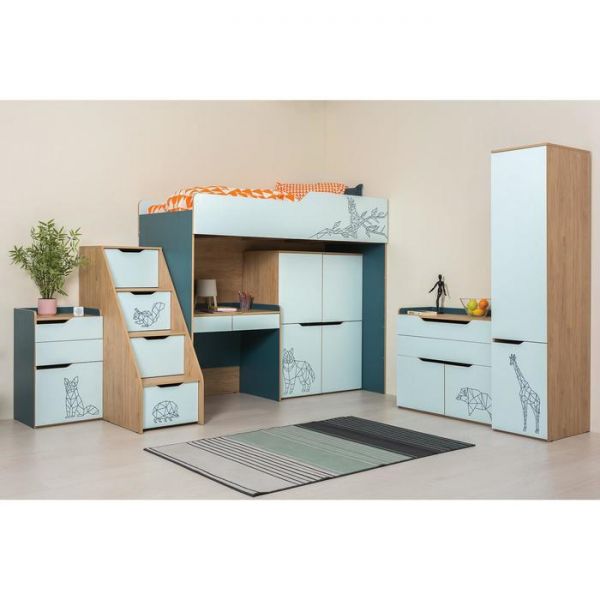 Пенал Гудвин 08.53, 450х543х2004, Гикори рокфорд/Мята