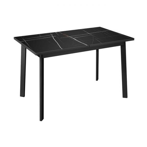 Стол «Монте Карло», 1250(1570) ? 750 ? 770 мм, раздвижной механизм, цвет чёрный тунис