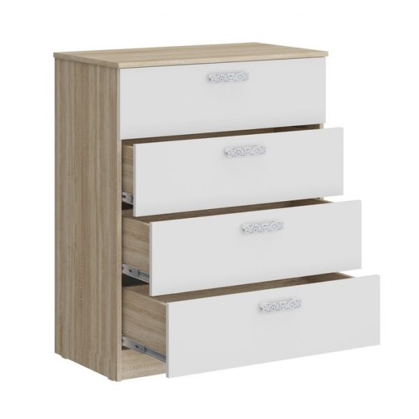 Комод «Салоу», 800 ? 450 ? 1004 мм, цвет дуб сонома / перламутр