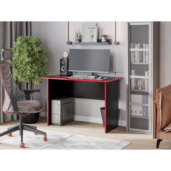 Компьютерный стол КЛ №9.2  1100х600х850 Черный / Красный