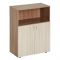 Шкаф для документов средний с нижними дверями 800х420х1165 Ясень шимо светлый/темный