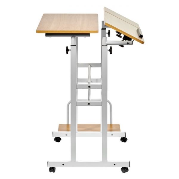 Стол многофункциональный Shuttle, 800 ? 580 ? 800(1300) мм, цвет светлое дерево / белый