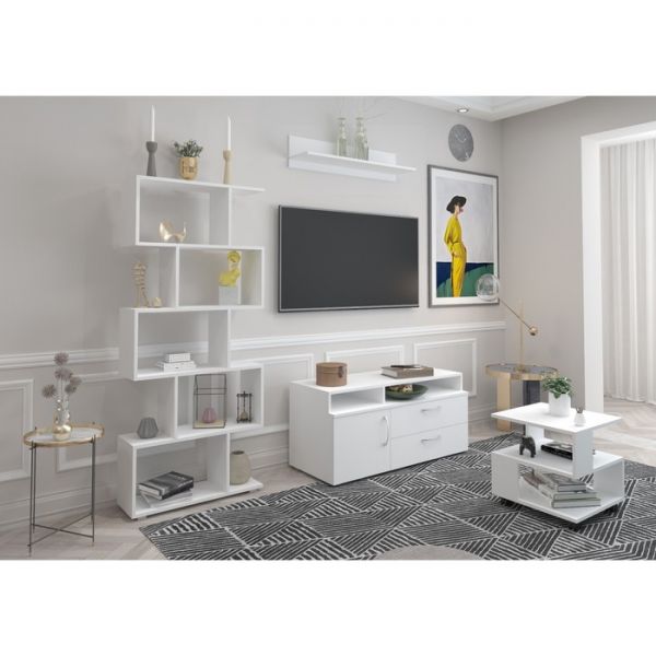 Тумба ТВ «Париж», 1102 ? 450 ? 500 мм, цвет белый