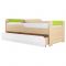 Кровать 2-х уровневая «Стиль 900.1», 1900 ? 900 мм, 1800 ? 800 мм, цвет туя светлая / лайм