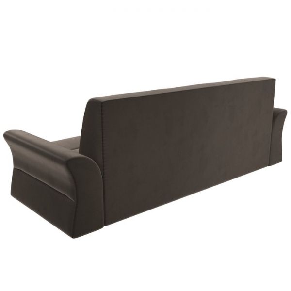 Прямой диван «Клайд», механизм дельфин, велюр, цвет бежевый