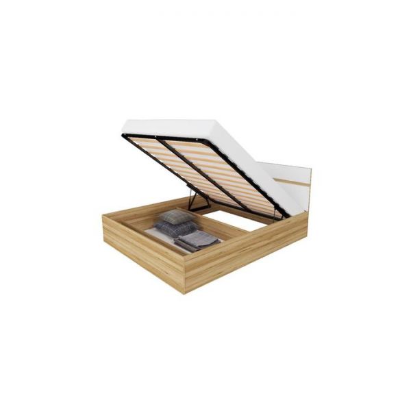 Кровать «Ненси», 1400 ? 2000, МДФ, основание с ПМ, цвет дуб золотой/белый глянец