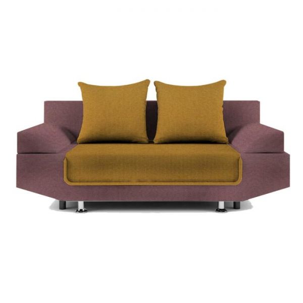 Диван «Анюта», еврокнижка, рогожка, цвет savana plus dimrose / savana plus yellow