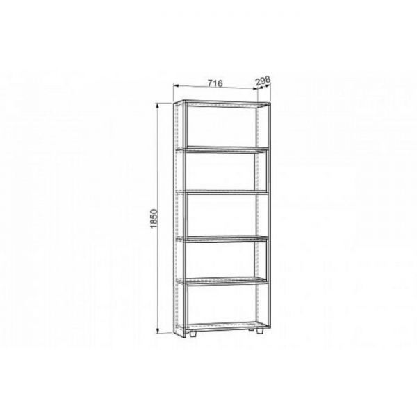 Стеллаж 1 Дуб млечный