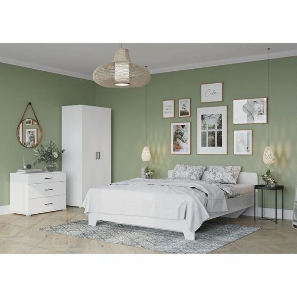 Кровать Victor с ортопедом  с/м 1600х2000, 1634х2046х676, Белый