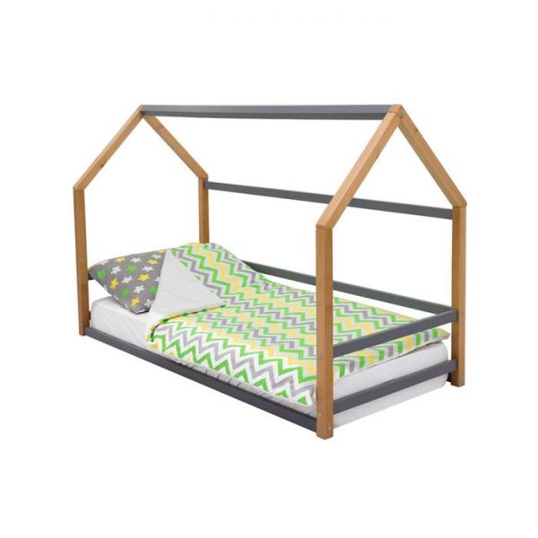 Детская кровать-домик Монтессори Бельмарко Svogen дерево-графит