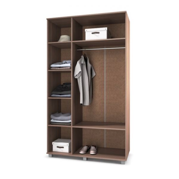 Шкаф трёхстворчатый Ева, 520x1200x2100, Ясень шимо темный/светлый