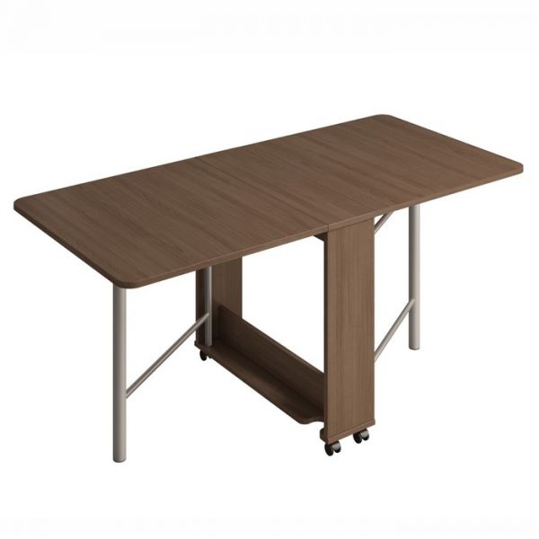 Стол-тумба с металлической ногой, 238/1630/934 ? 800 ? 750 мм, цвет ясень шимо тёмный