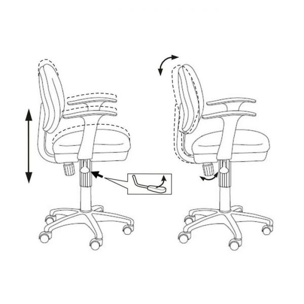 Кресло CH-W356AXSN/15-107 голубой