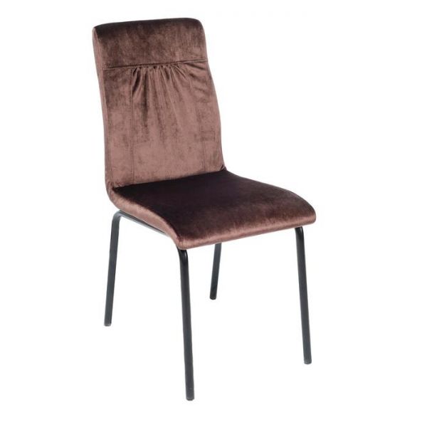 Стул «Милан 2», каркас металл, ППУ 40 мм, велюр, цвет бежевый