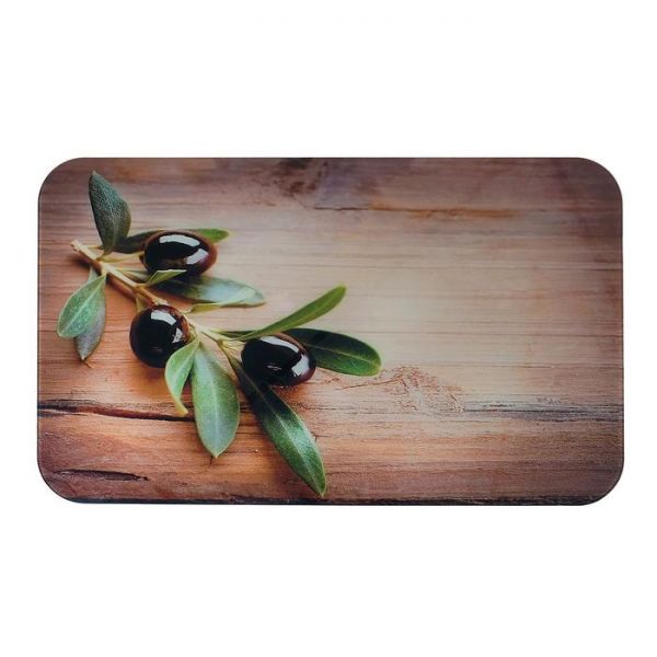 Стол прямоуголный с фп Оливковая ветвь 1000х600х757 стол. стеклянная/Чайка хром