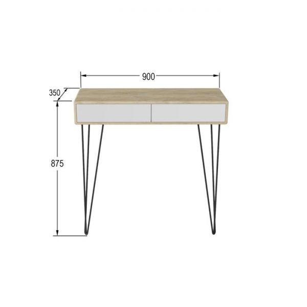 Стол-консоль «Телфорд», 900 ? 350 ? 875 мм, цвет дуб американский / графит