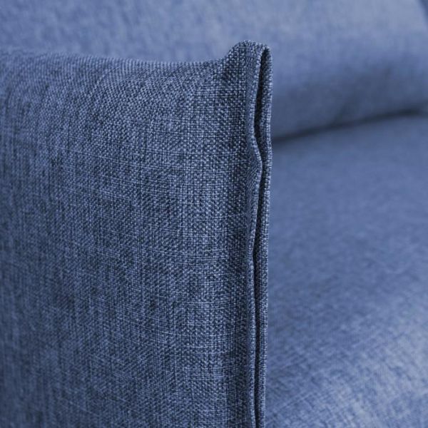 Диван "Матис" с подлокотниками, ткань рогожка AZURE