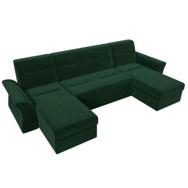 П-образный диван «Клайд», механизм дельфин, велюр, цвет бежевый