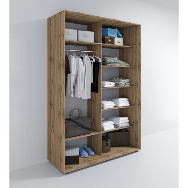 Шкаф-купе «Акцент-Лайт Д», 1000 ? 600 ? 2310 мм, ЛДСП, цвет дуб крафт